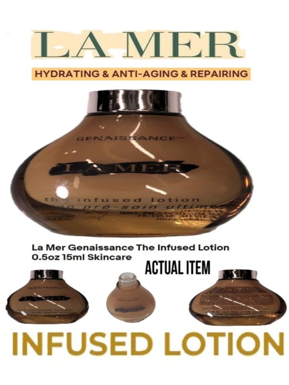 🛑 LA MER ➕ GENAISSANCE 🆒 INFUSED LOTION Anti-Aging MOISTURIZER Face💸BUY NOW‼️